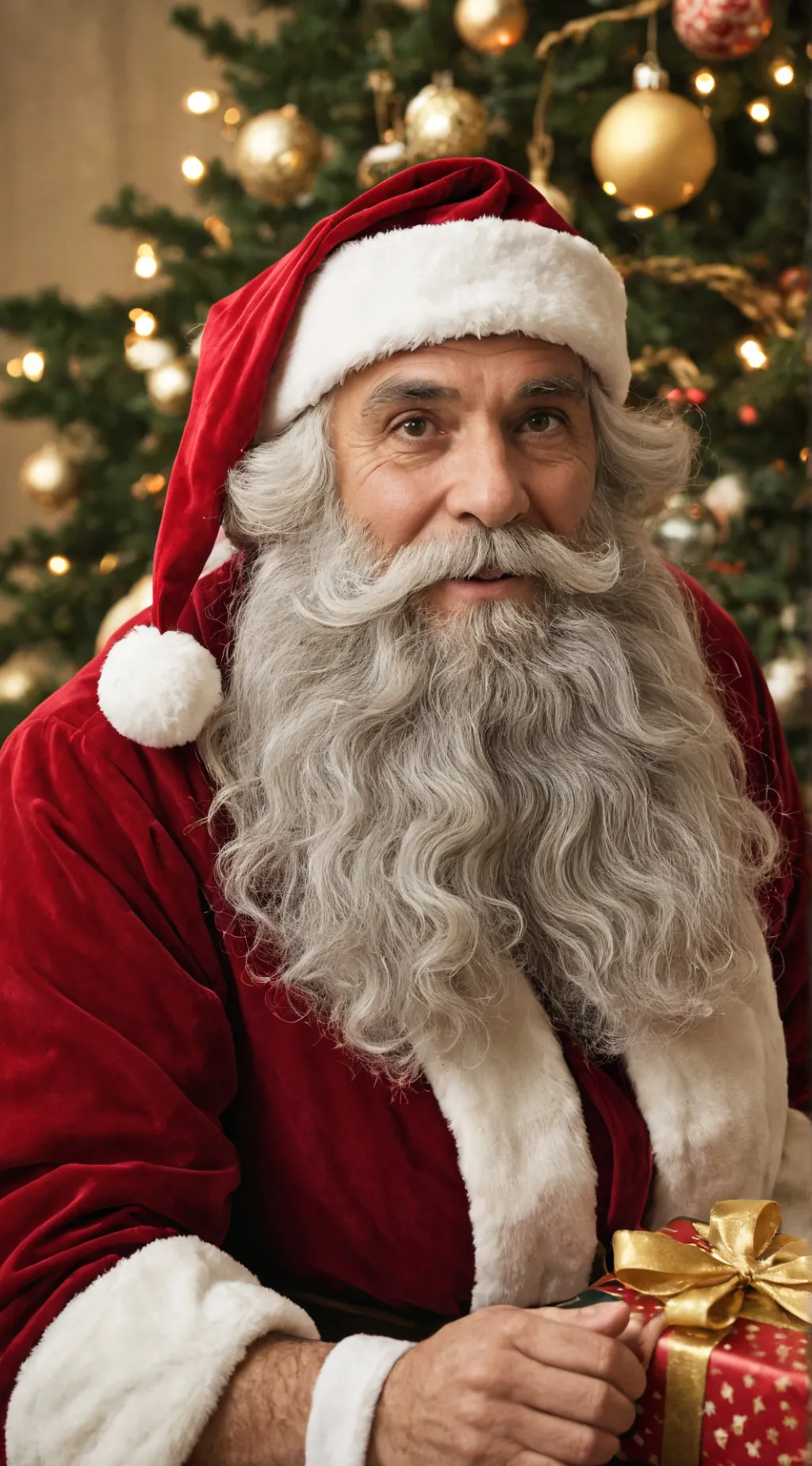 ai character: Babbo Natale background