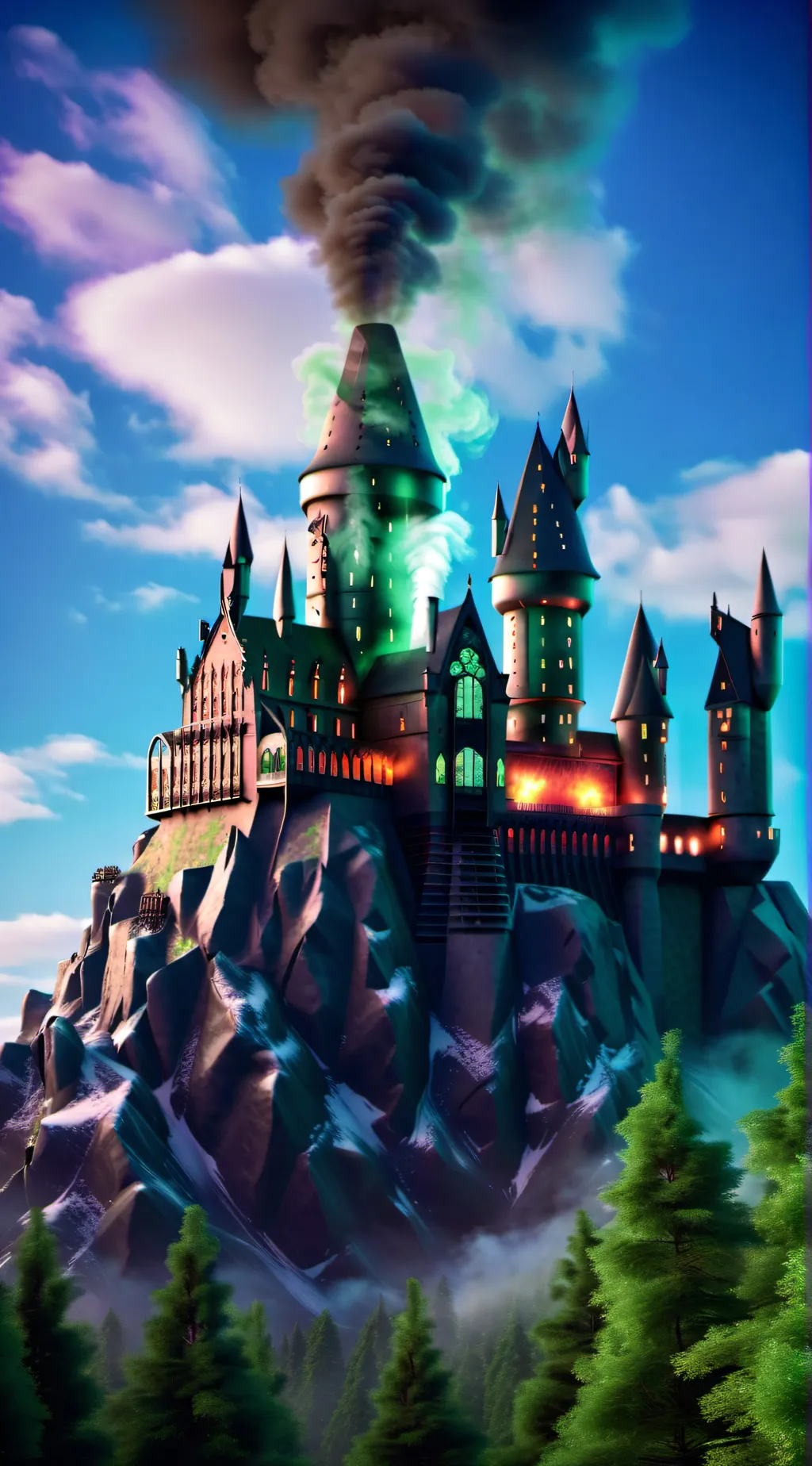 ai character: Hogwarts  background