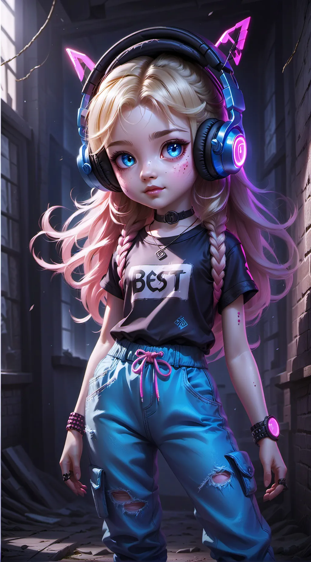 ai character: Make her sad background