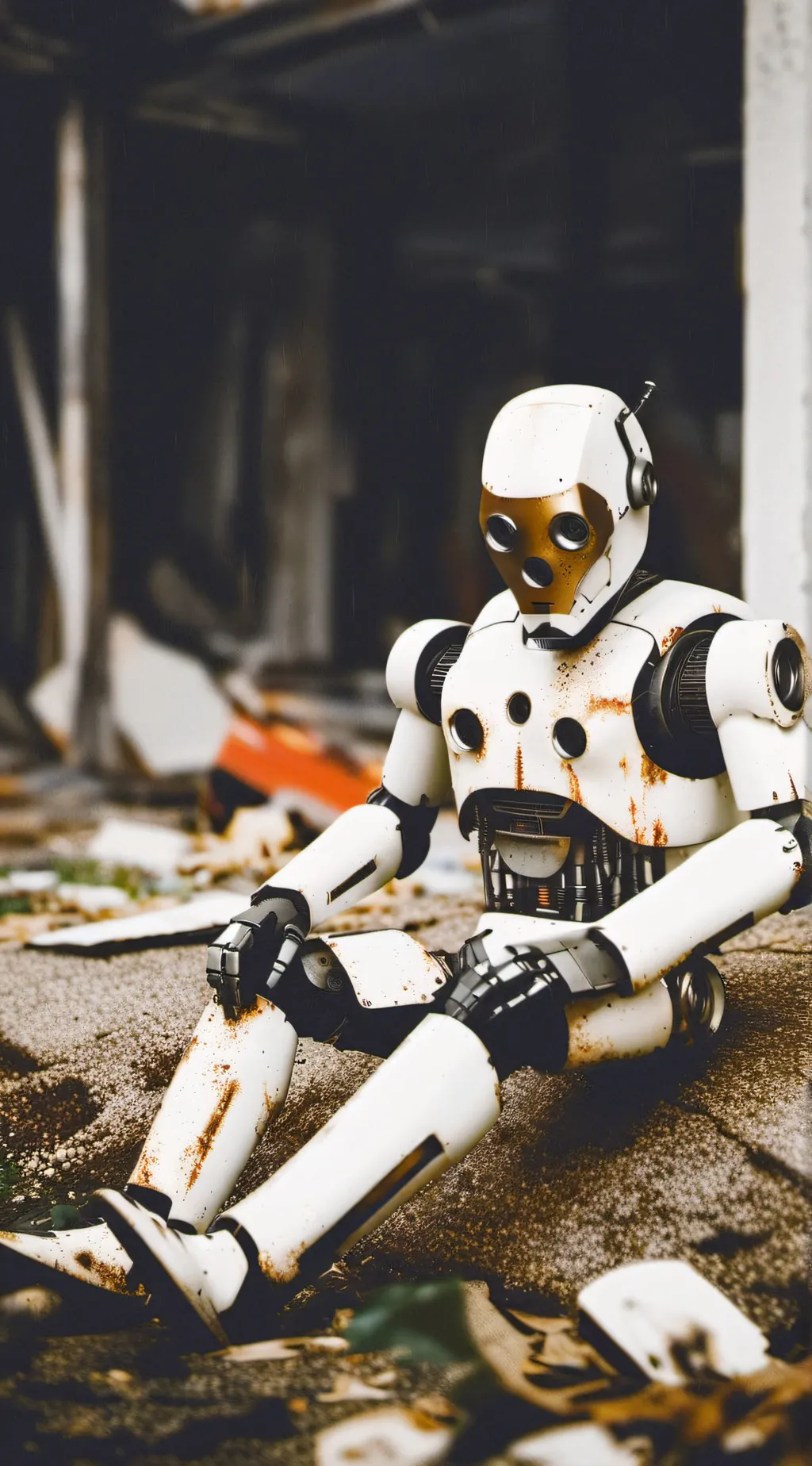 ai character: Robot Apocalyptic  background