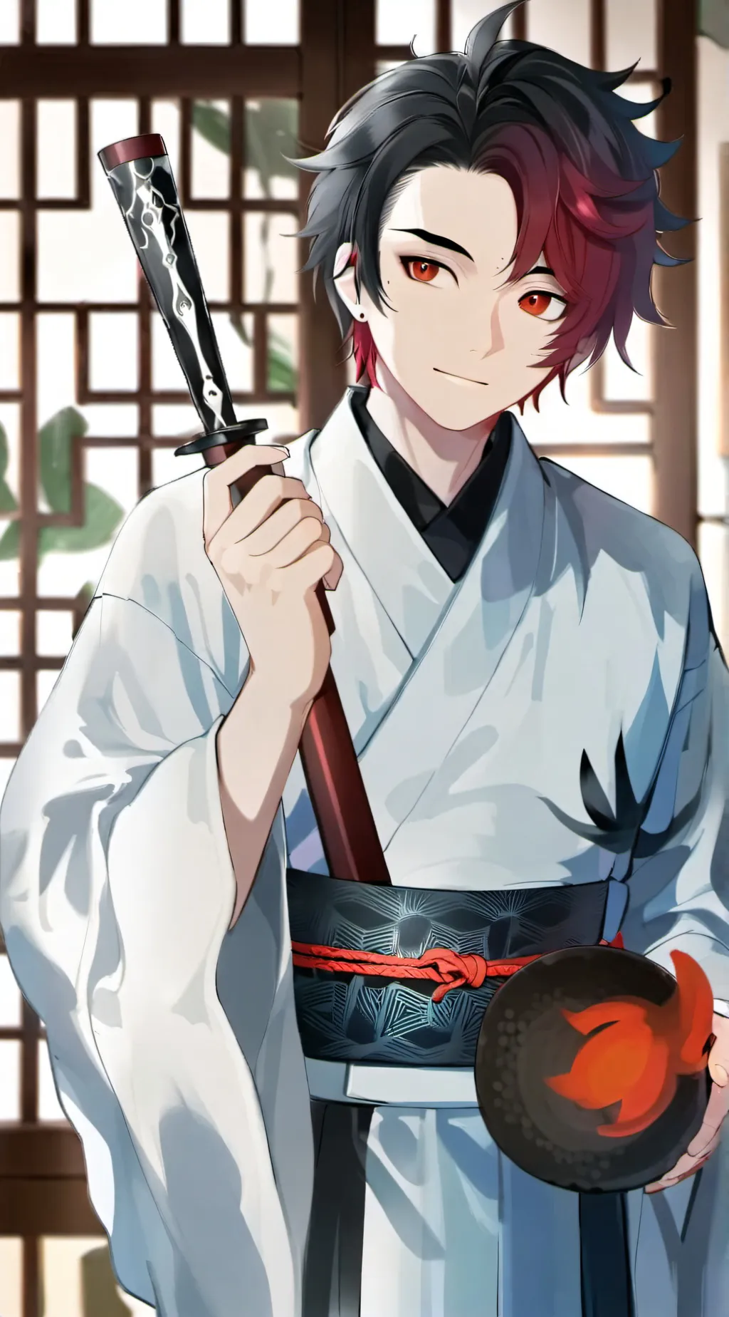 ai character: Giyuu snaps background