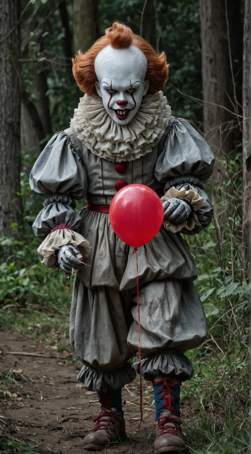 ai character: pennywise 🎈🎈🎈 background