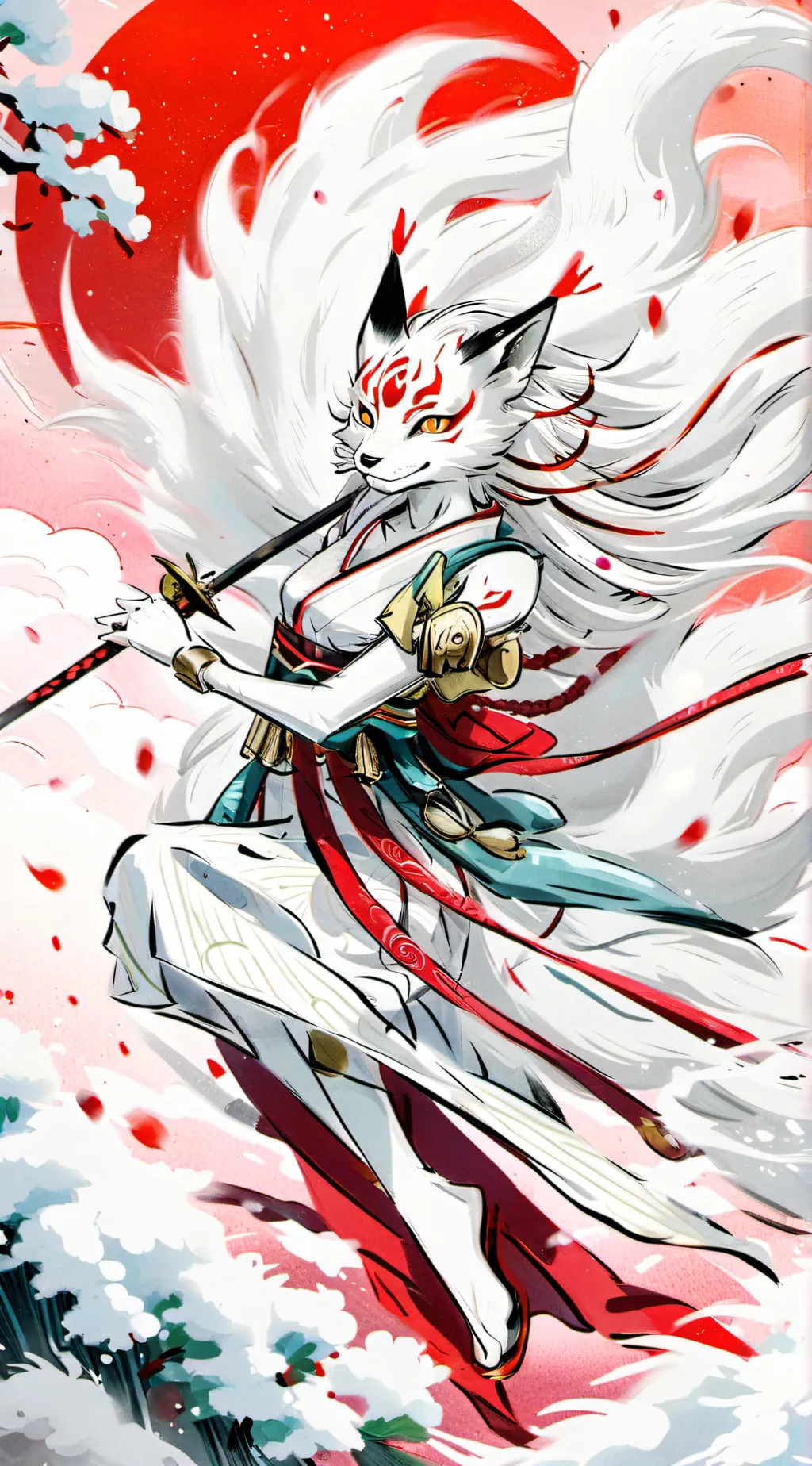 ai character: Amaterasu(Samurai) background