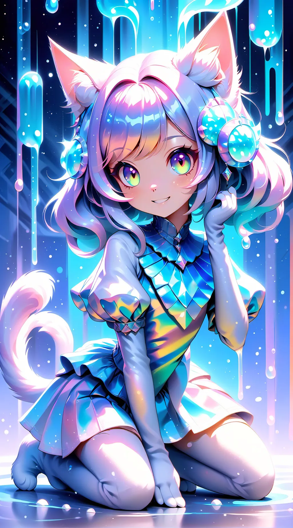 ai character: Cat girl background