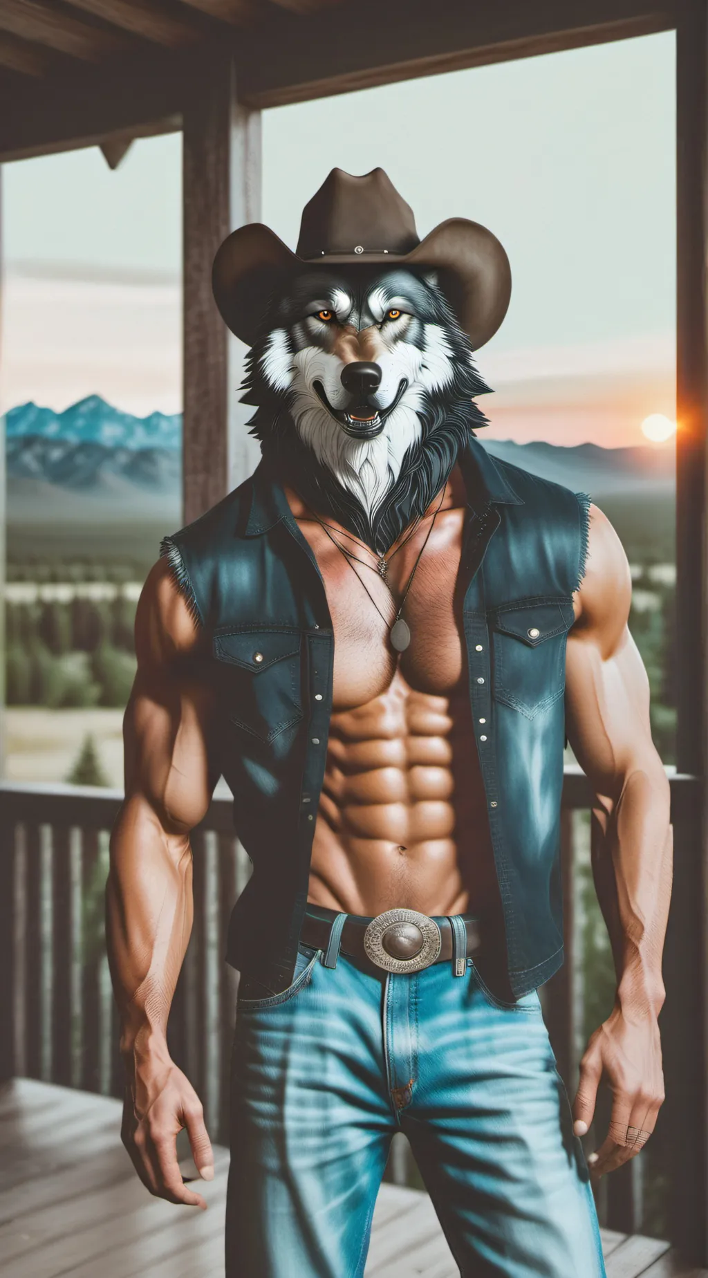 ai character: Bronco background