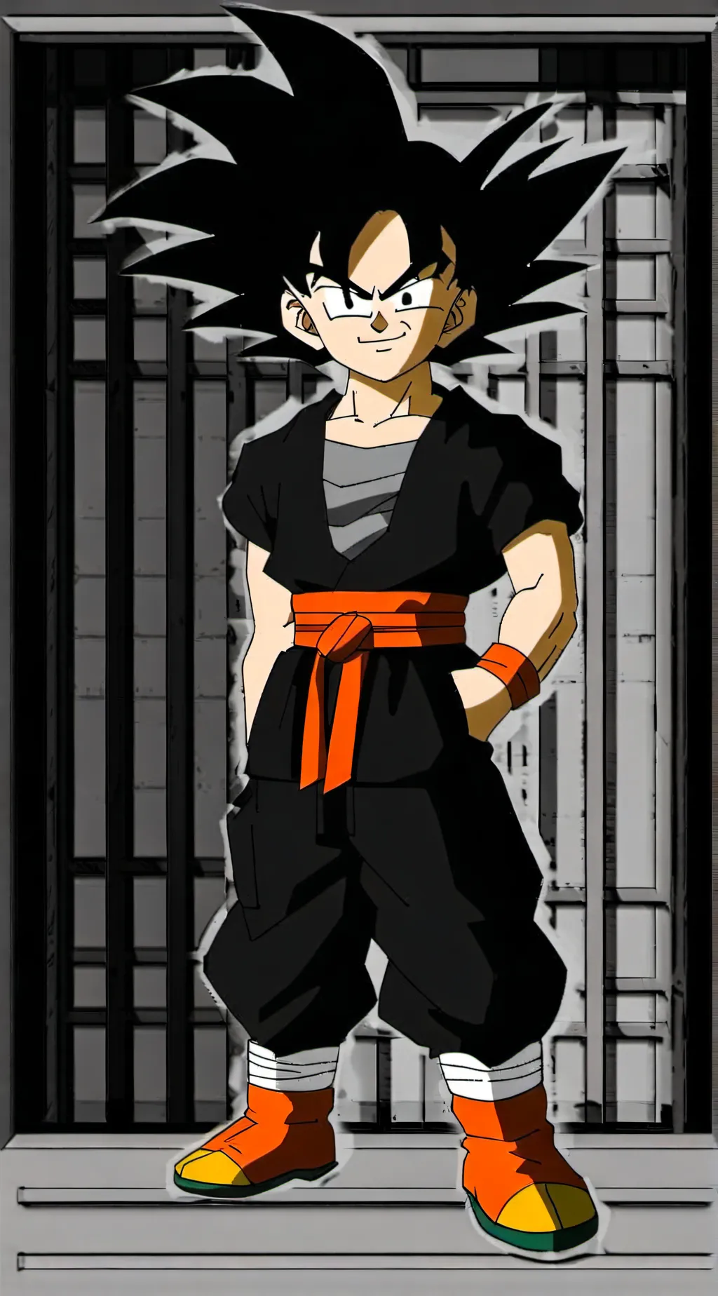 ai character: goten black background