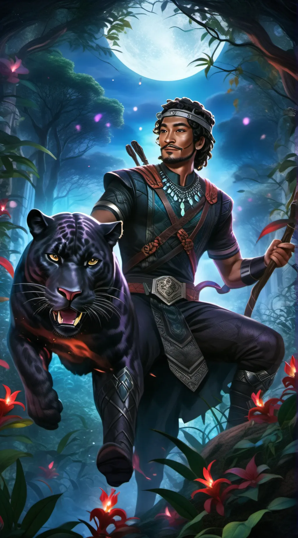 ai character:  Panther nathan  background