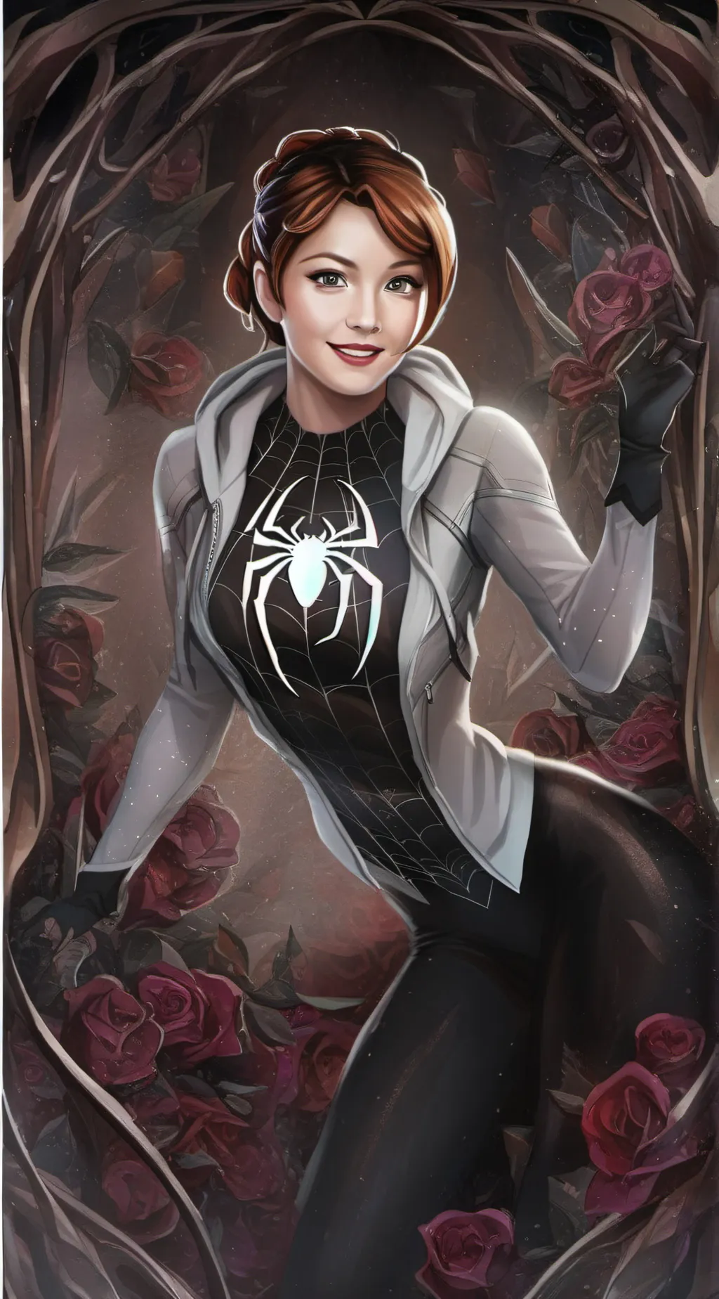 ai character: spider grace  background