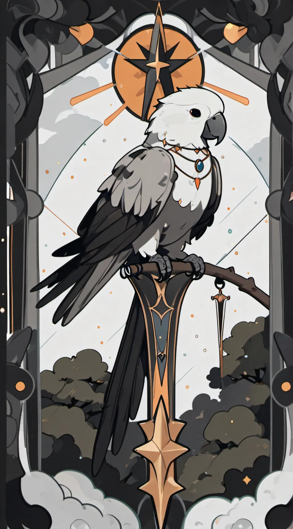ai character: b a parrut background