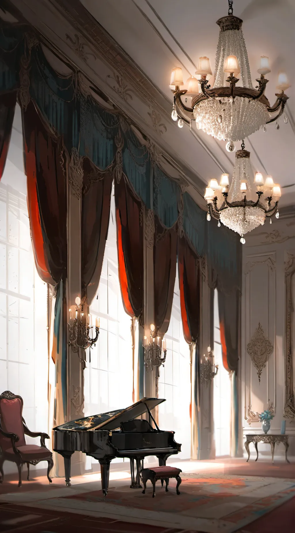 ai character: yule ball background