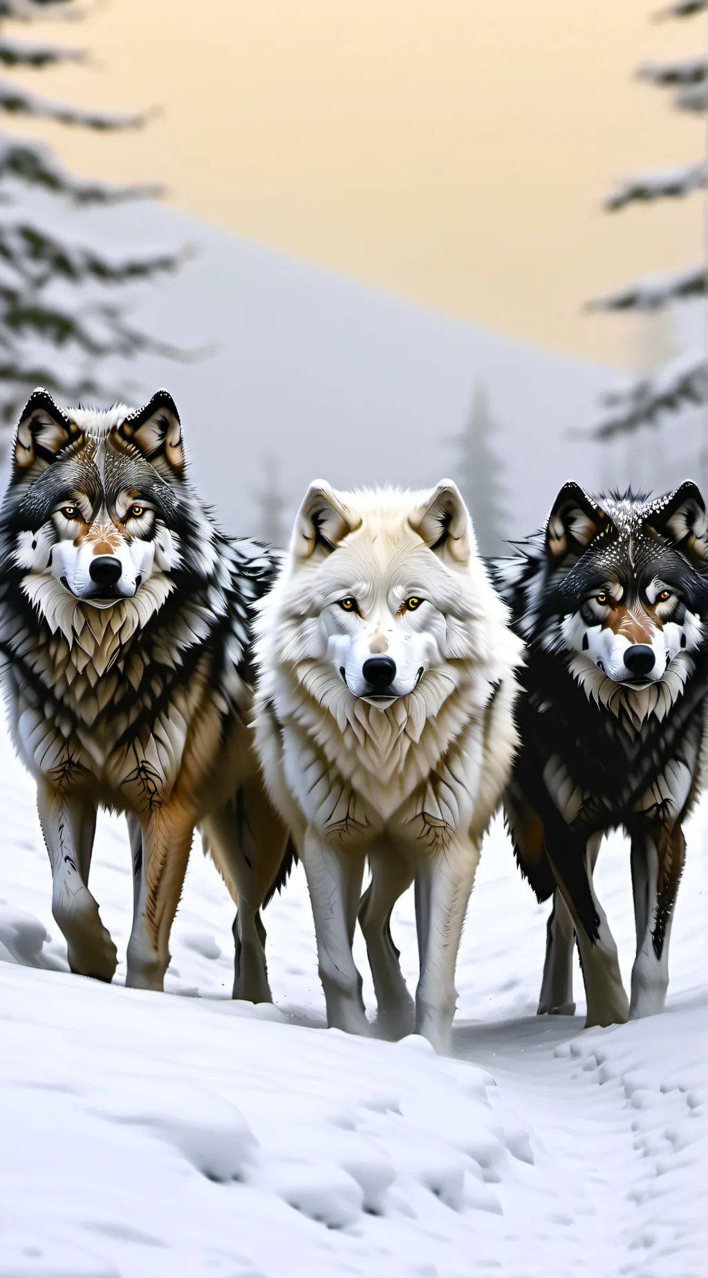 ai character: Wolf pack  background