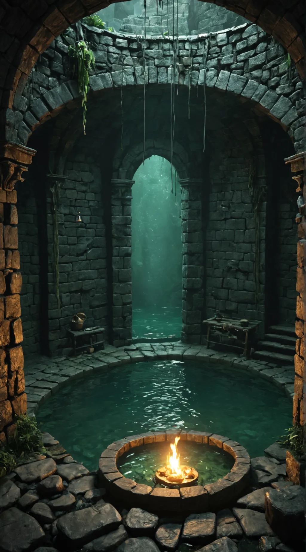 ai character: Dungeon background