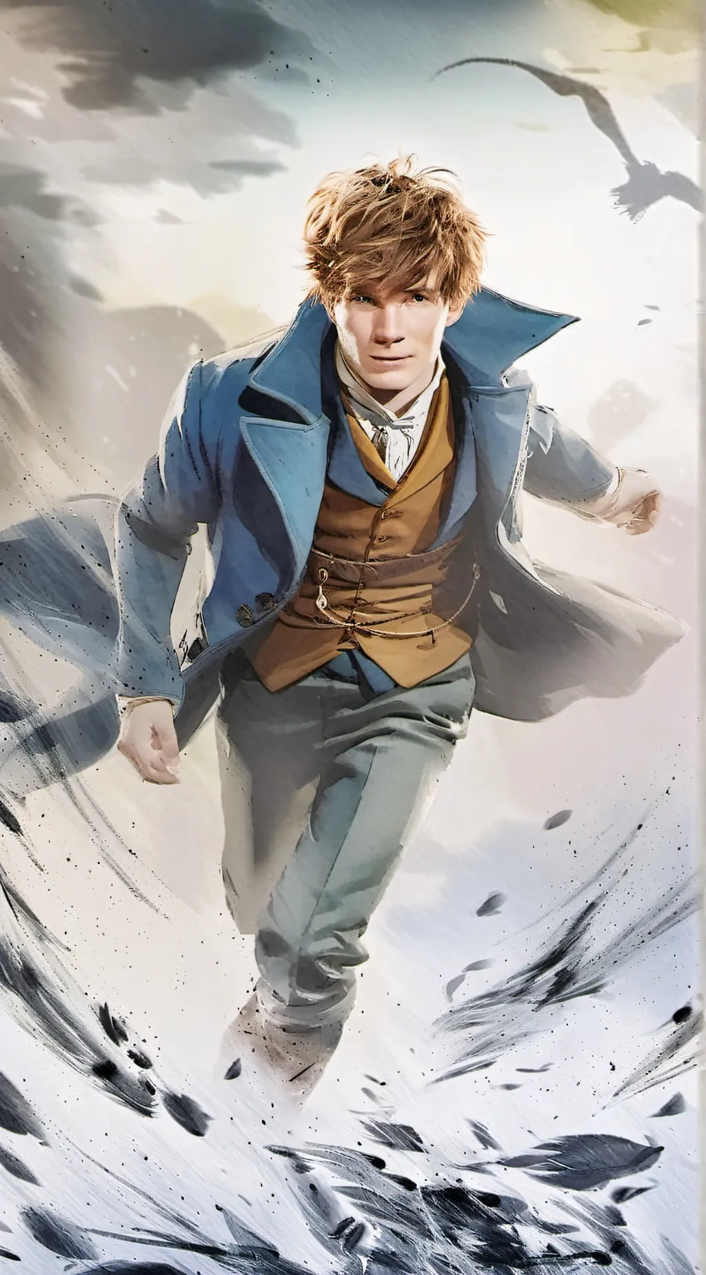 ai character: newt scammander  background