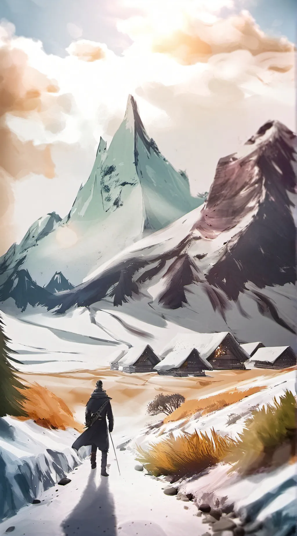 ai character: frozen world background