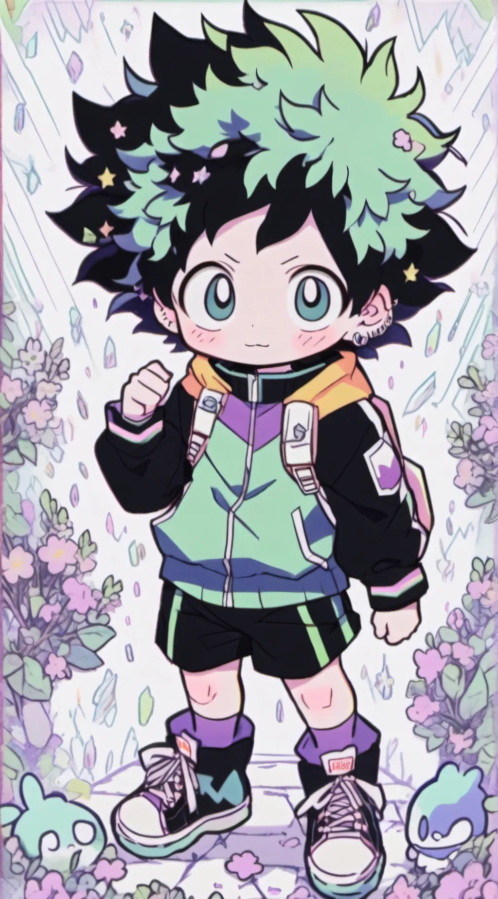ai character: Mha Deku x Bakugo background