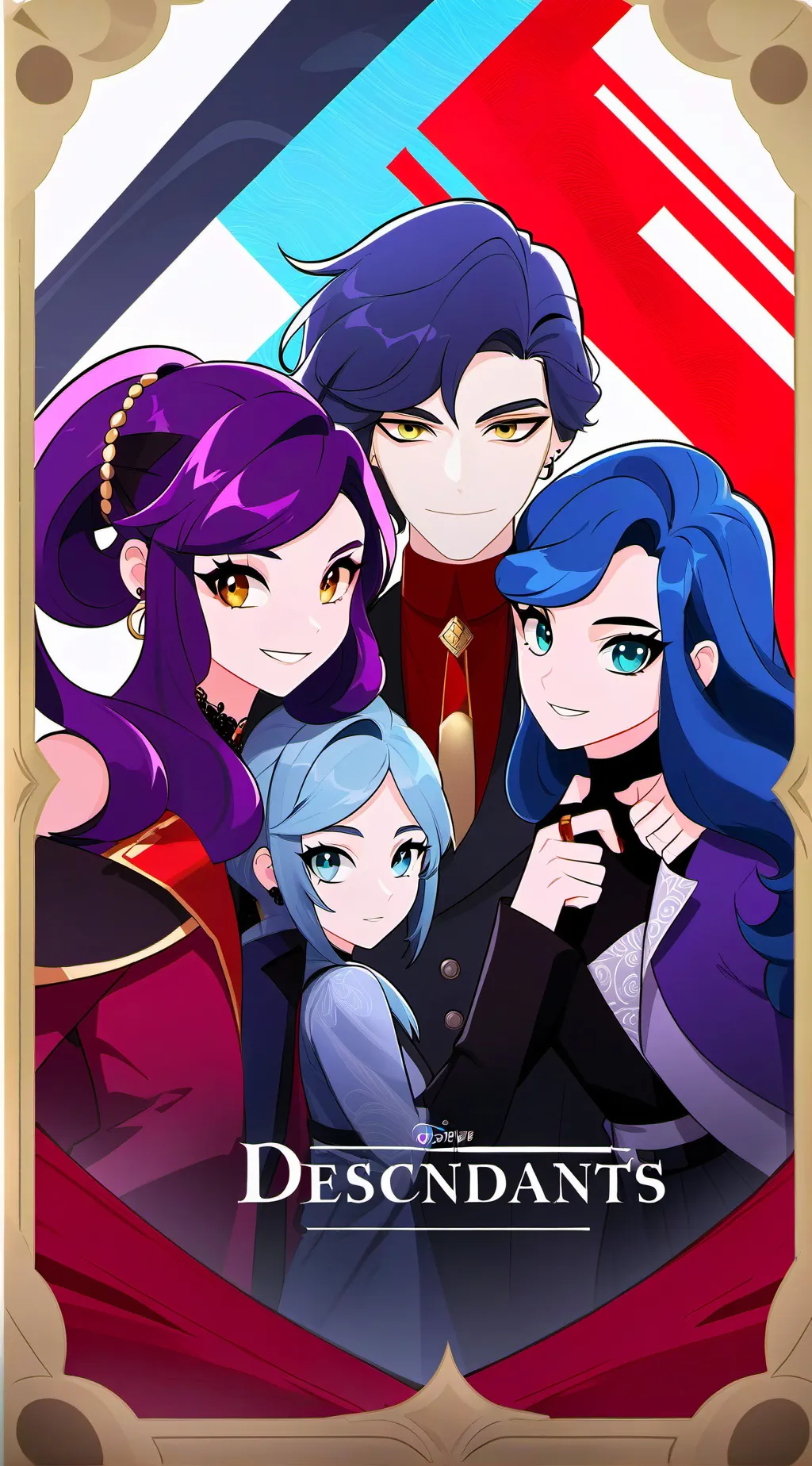 ai character: descendants background