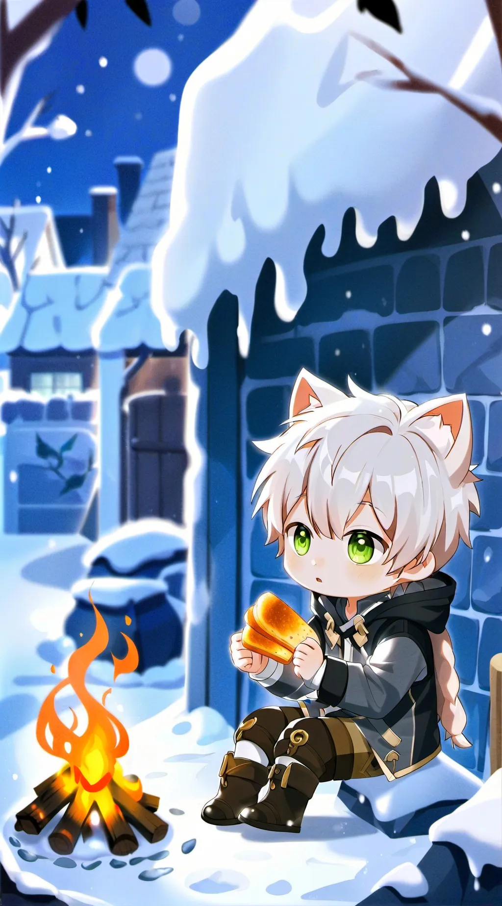 ai character: Baby neko background