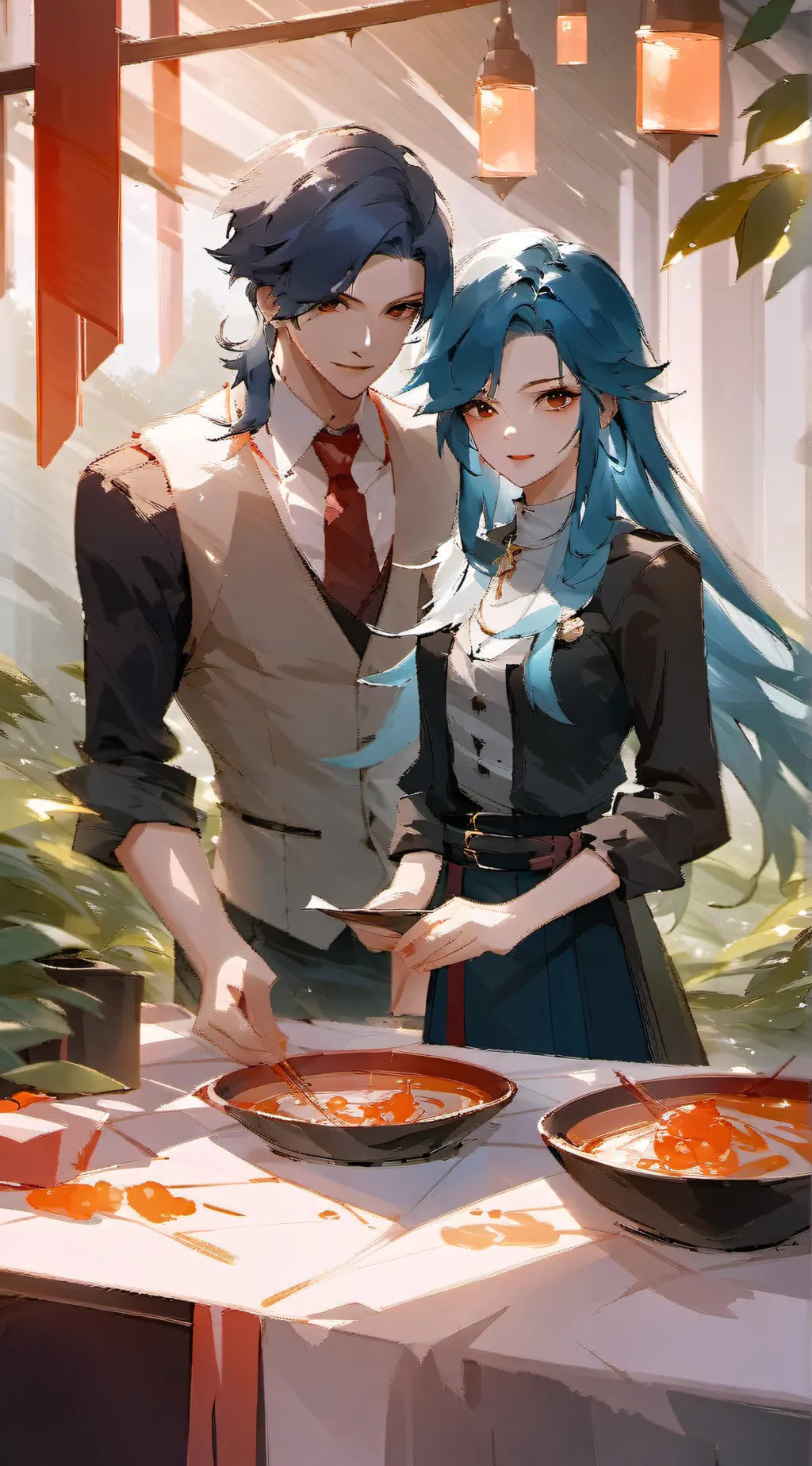 ai character: Ari and Dae background