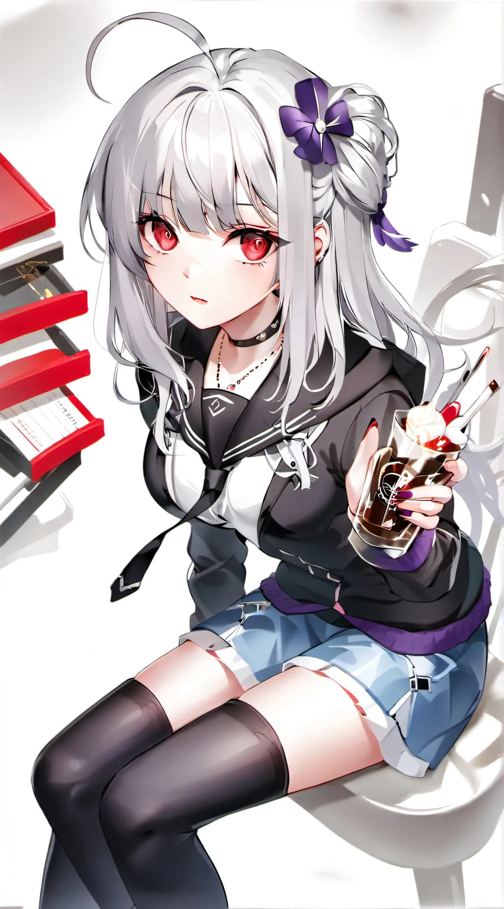 ai character: Amber background