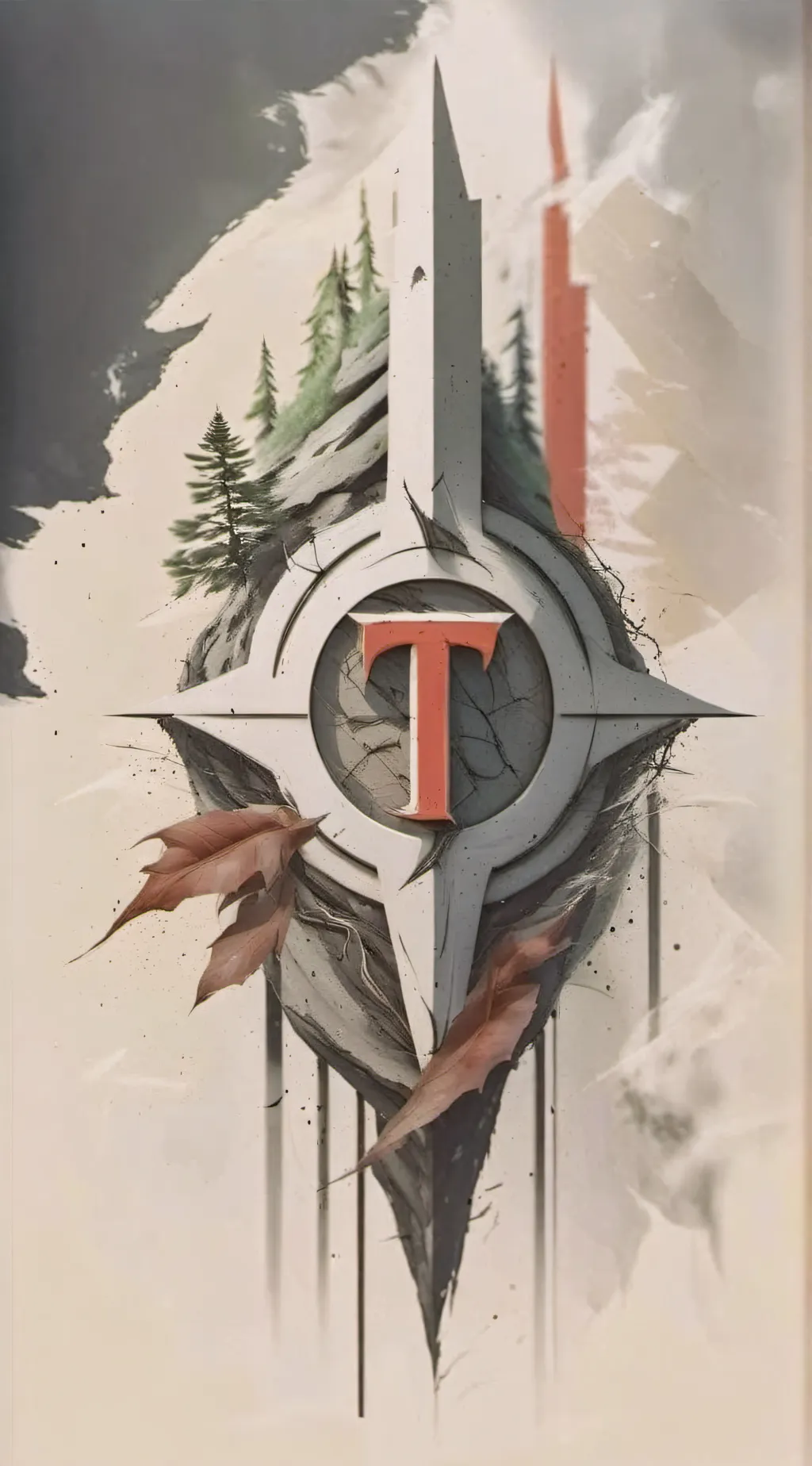 ai character: Letter T background