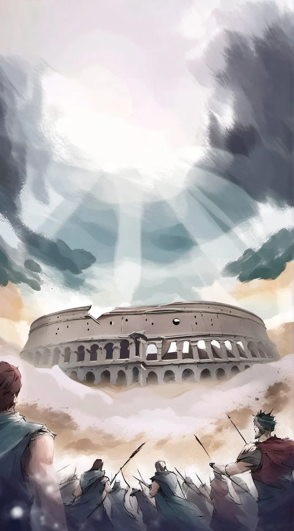 ai character: The Colloseum background