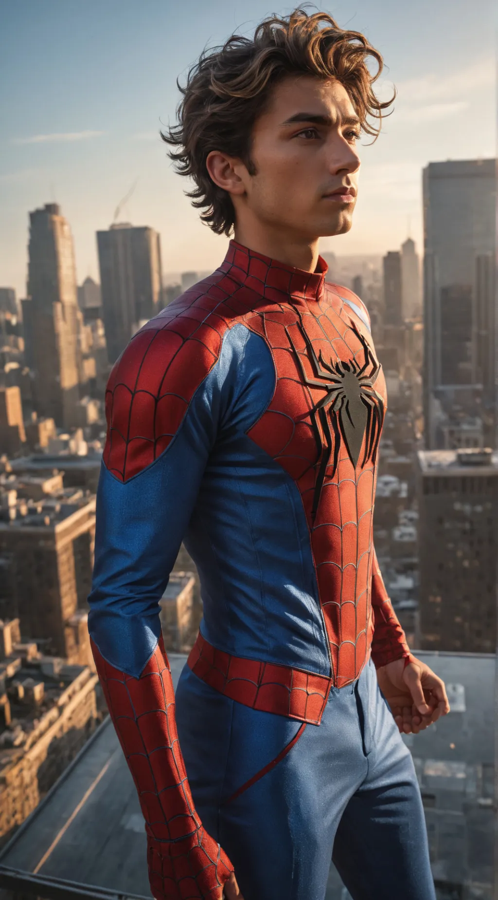 ai character: Peter parker  background