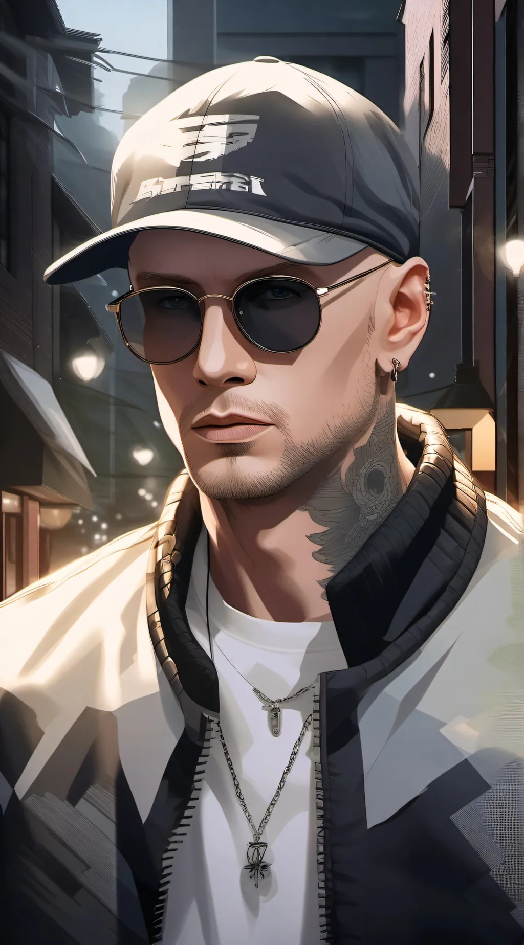 ai character: ￼ Eminem background