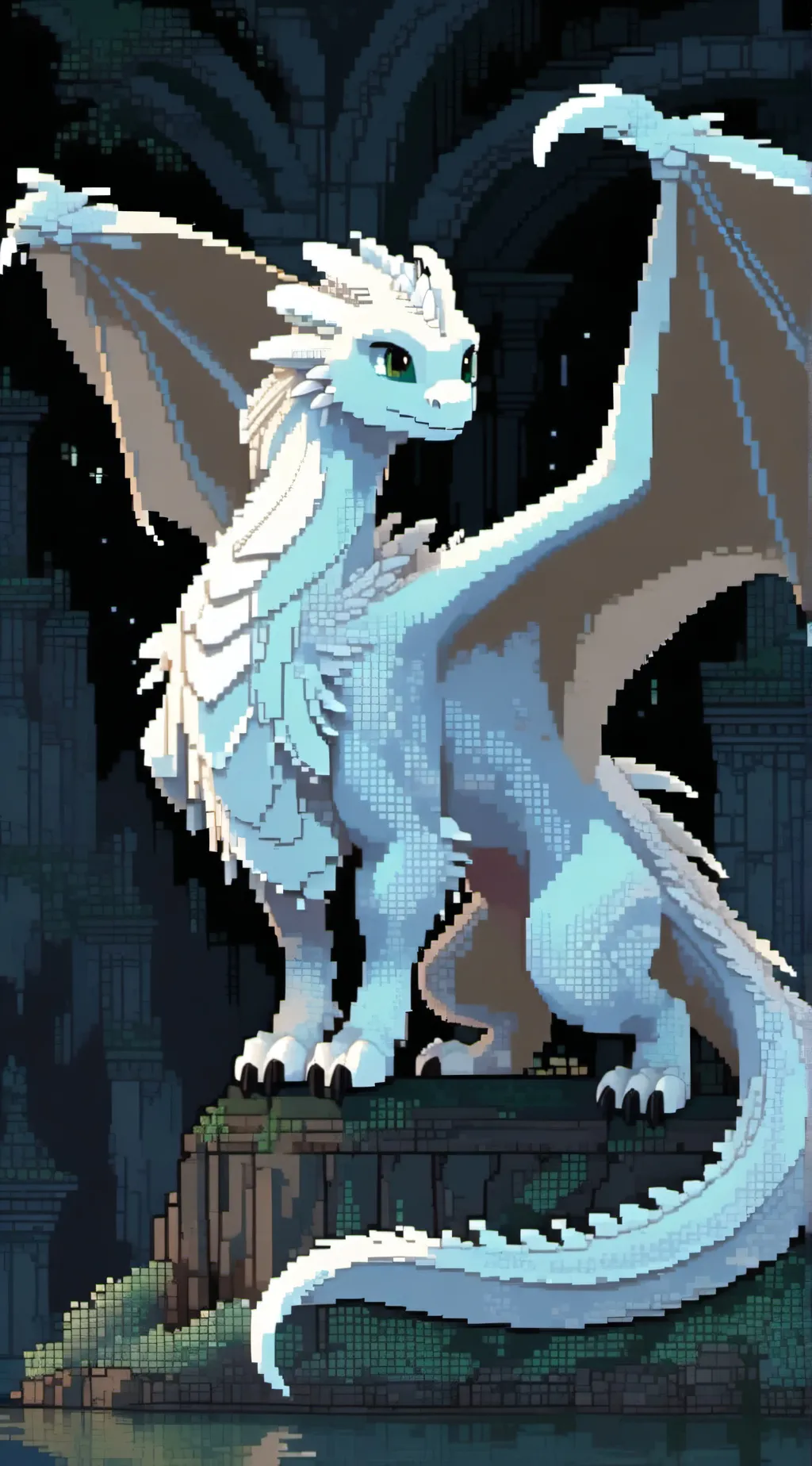 ai character: Light Fury (Luna) background