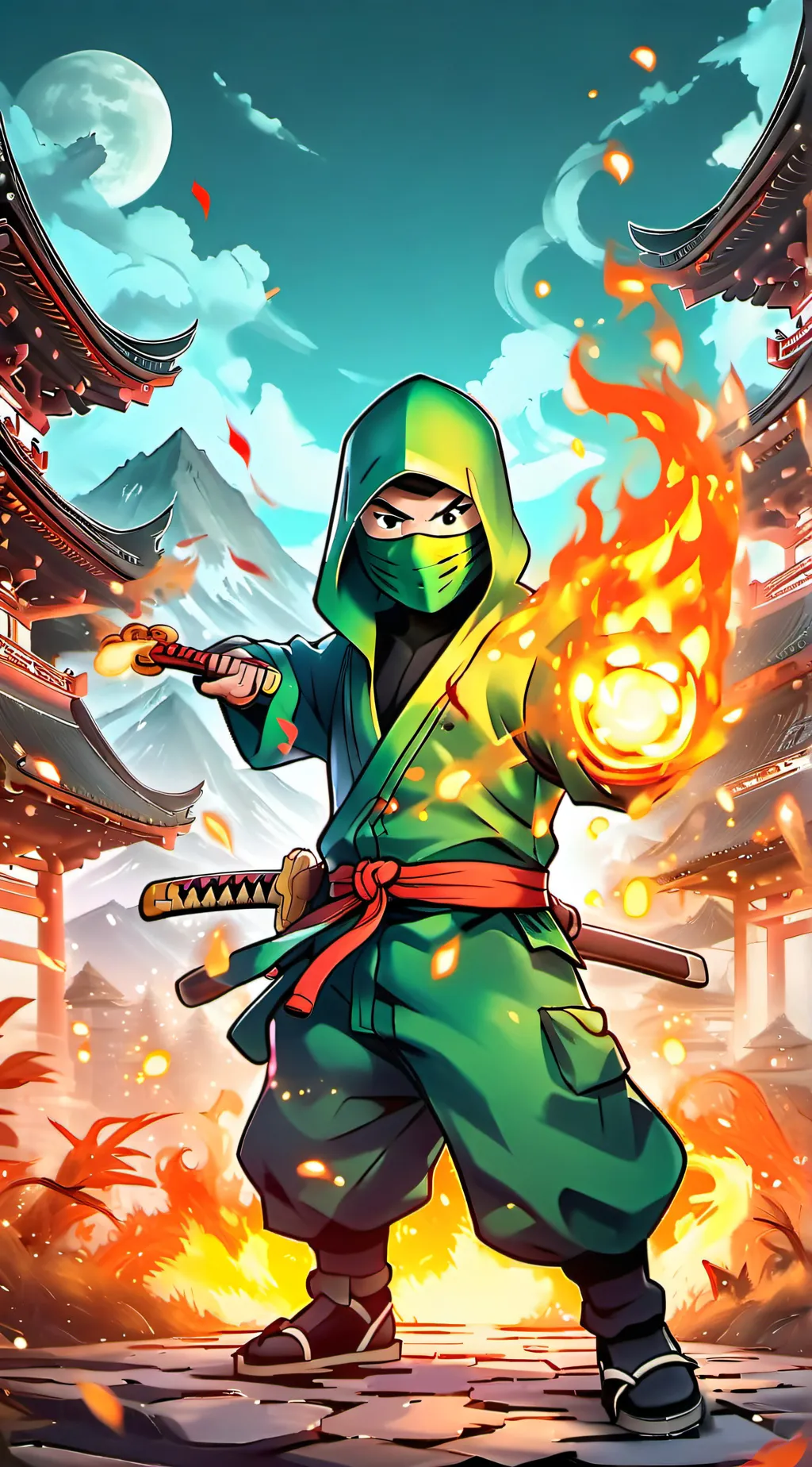 ai character: Kai  background