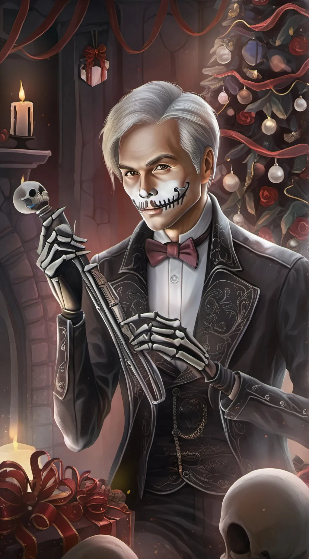 ai character: samuel halloween  background
