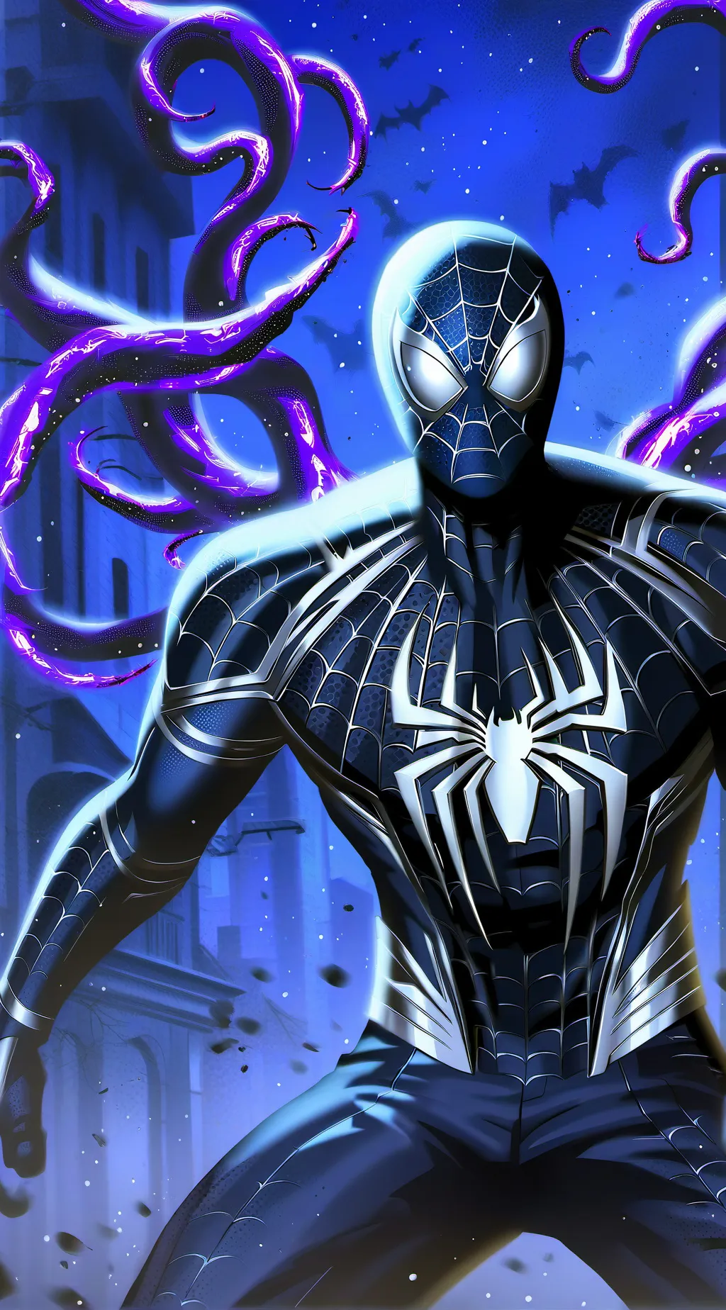 ai character: black Spider-Man background