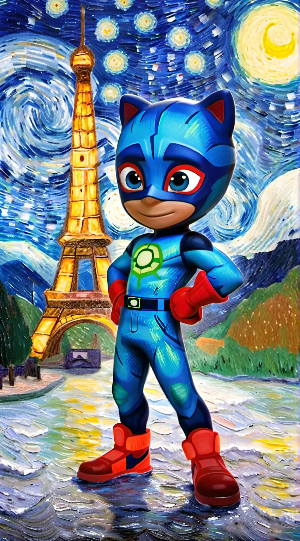 ai character: Pj masks background