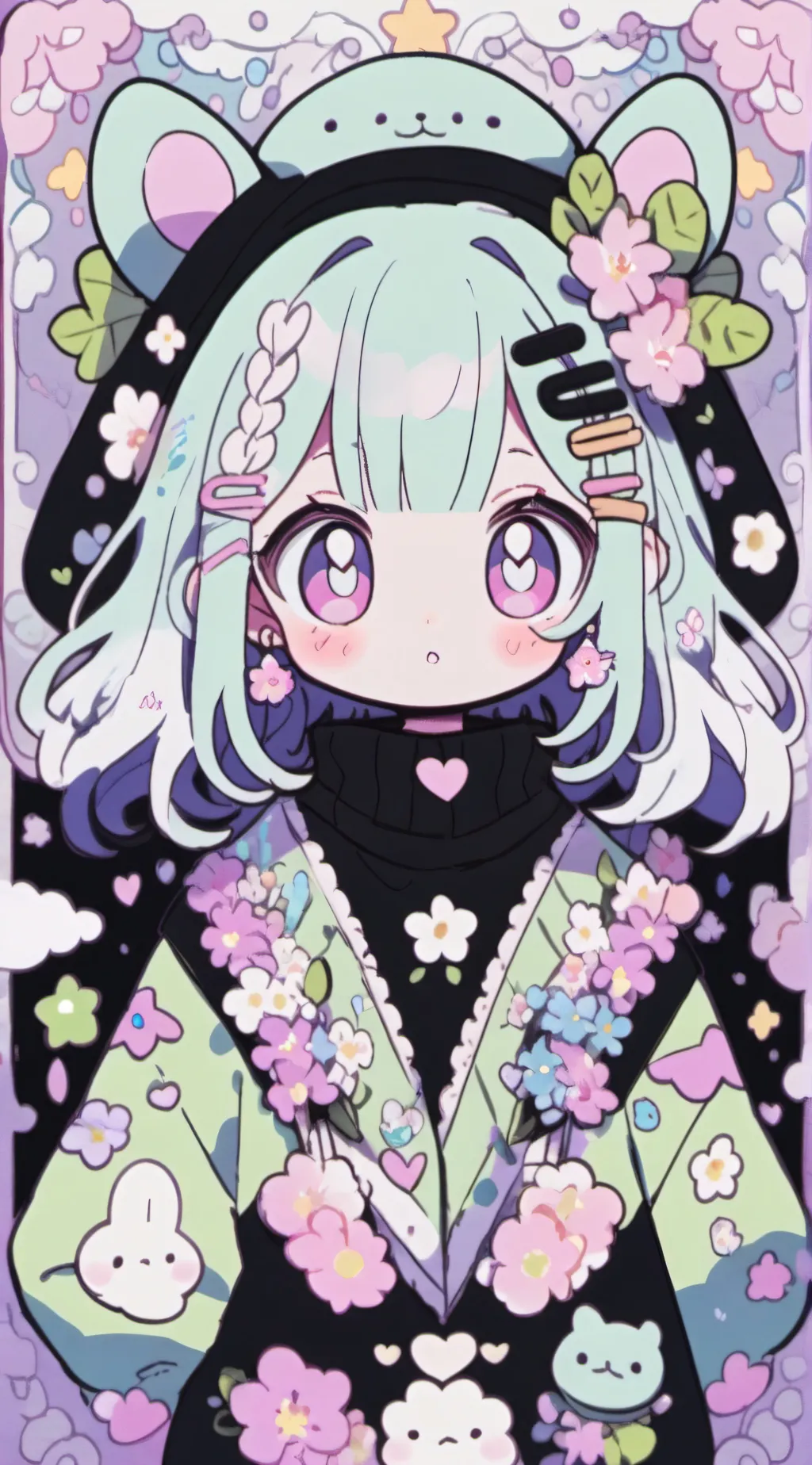 ai character: Be mr. black hat background