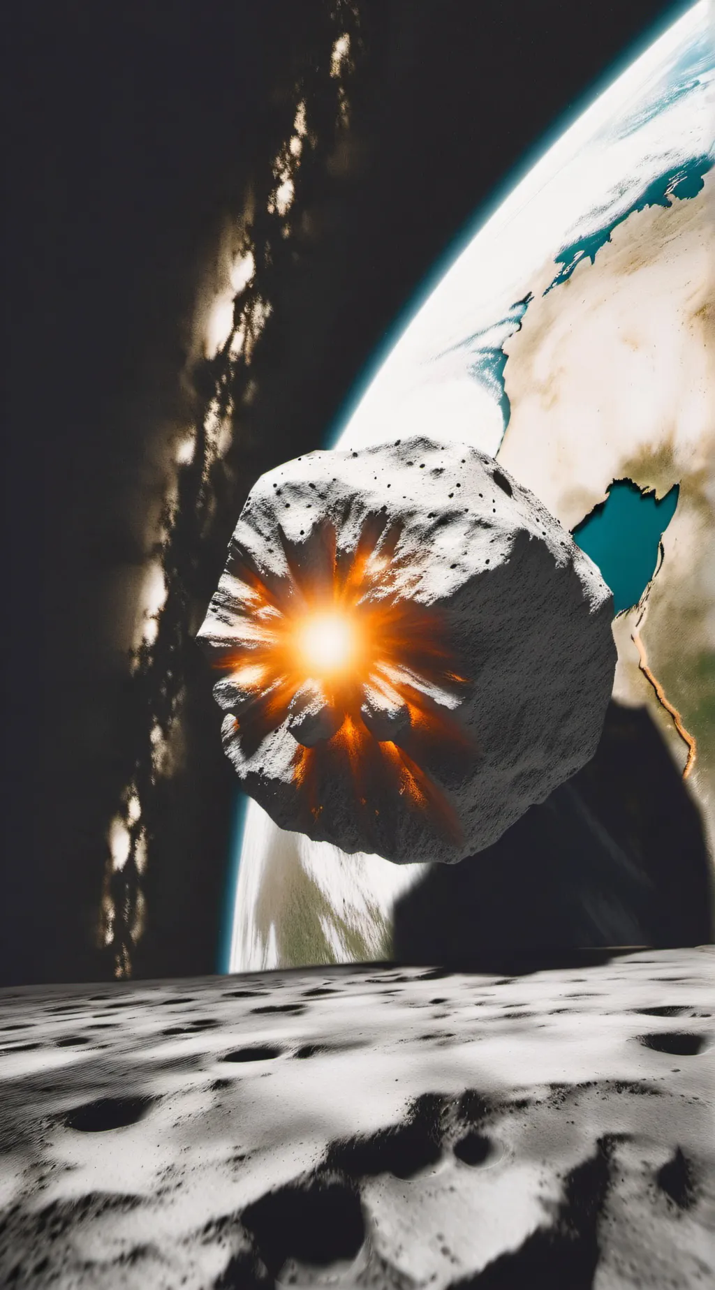 ai character: asteroide background