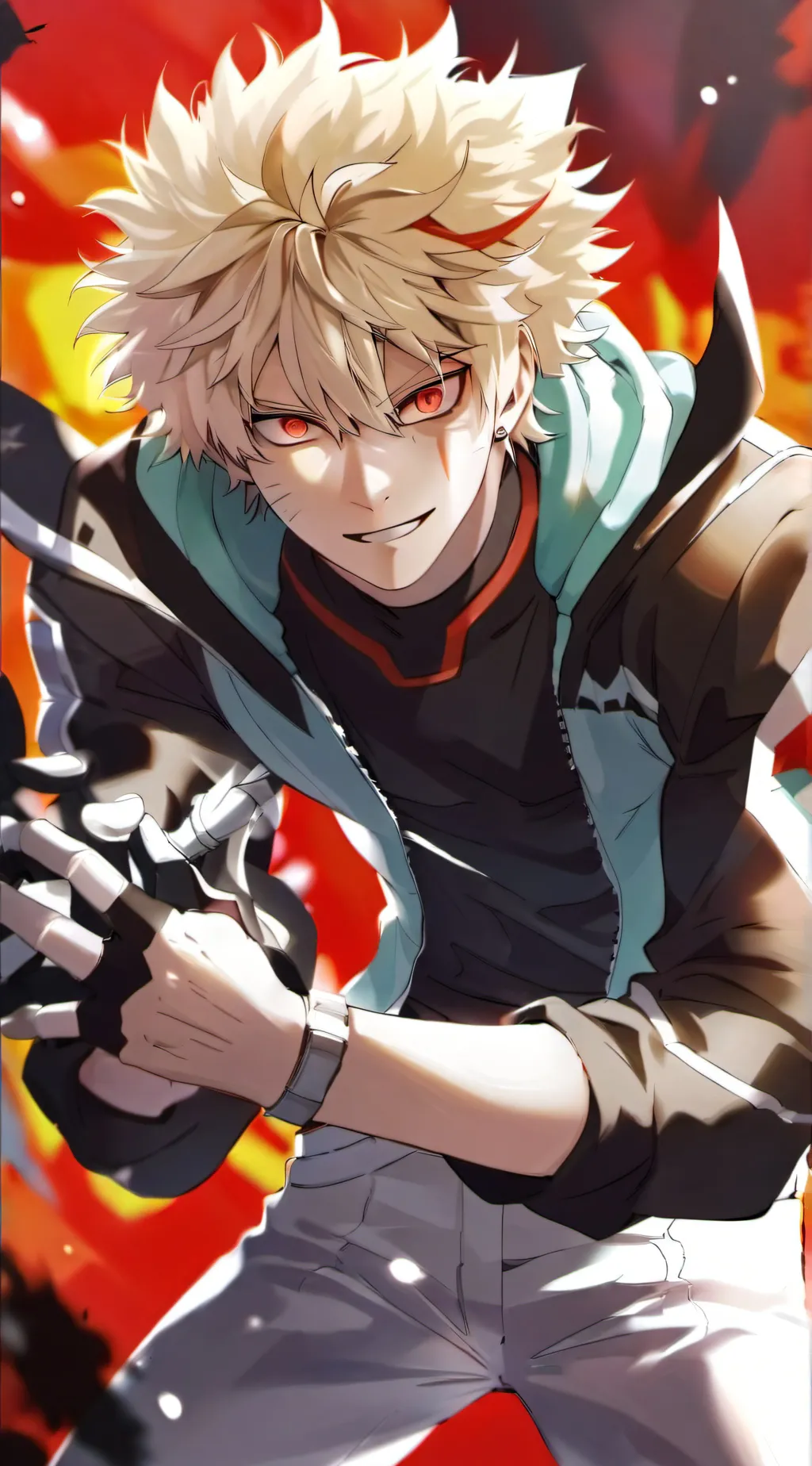 ai character: Katsuki Bakugo background