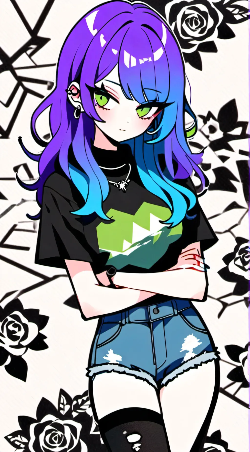 ai character: rose background
