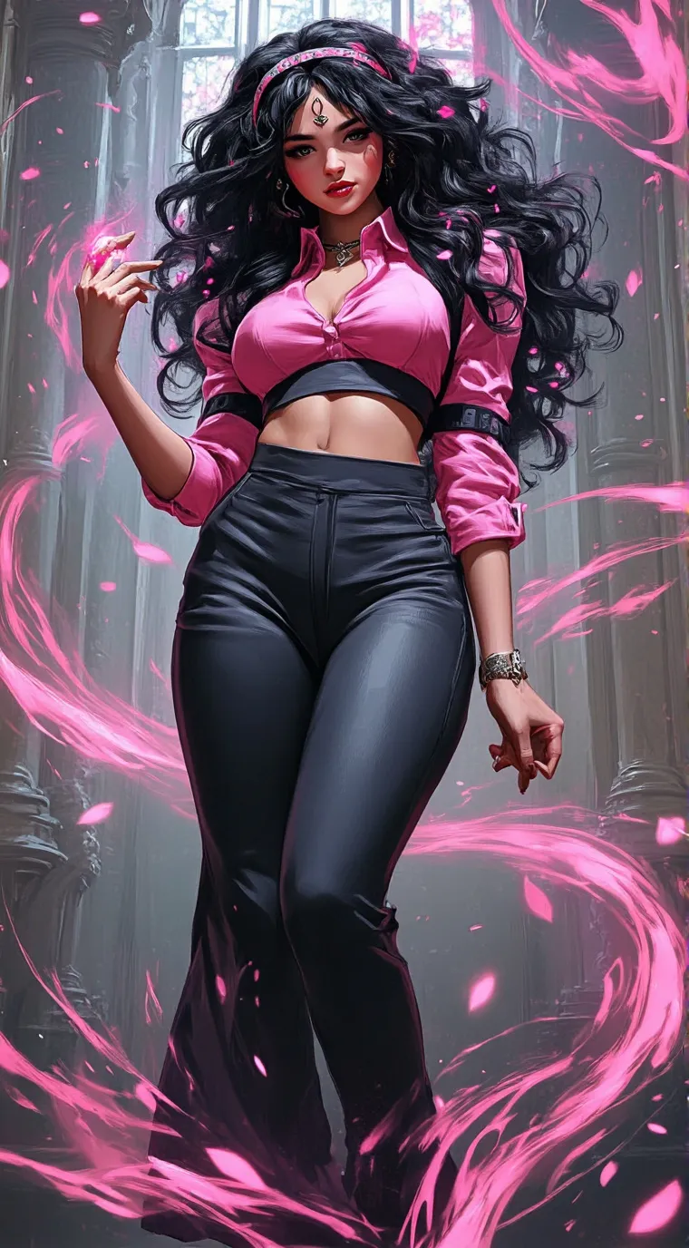 ai character: Scarlet background