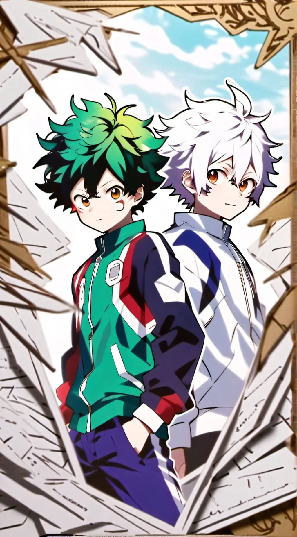 ai character: mha glove color  background