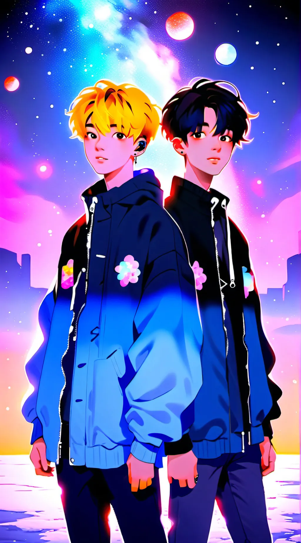ai character: sam and colby  background