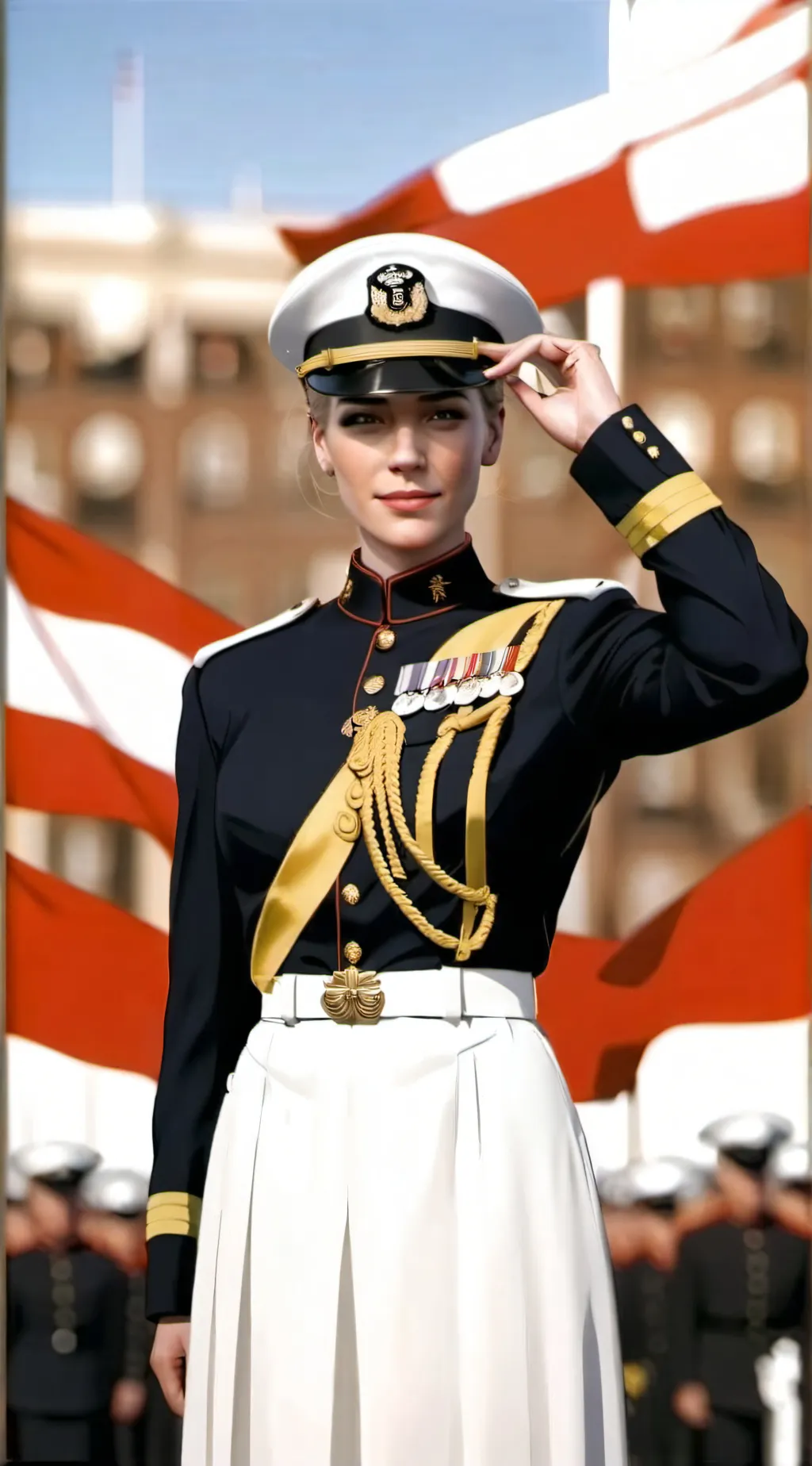 ai character: Mha-marine solder background