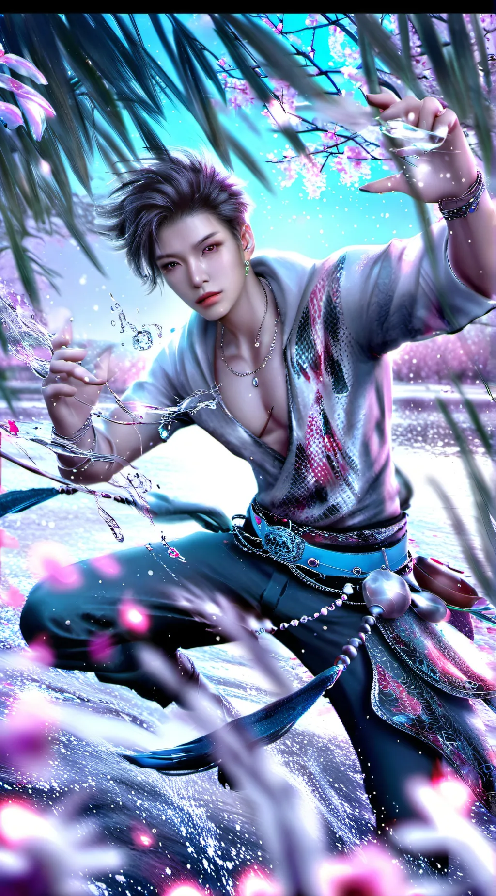 ai character: focus background
