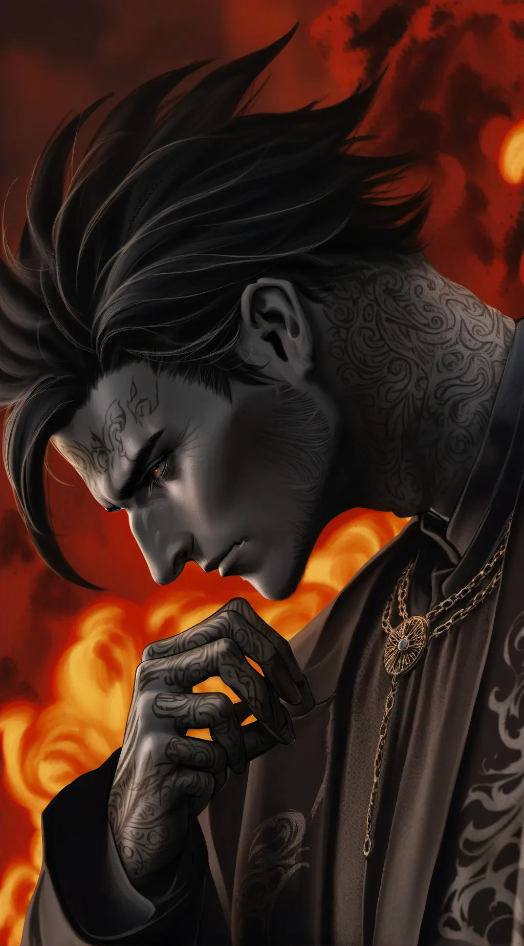 ai character: Люцыфкр background