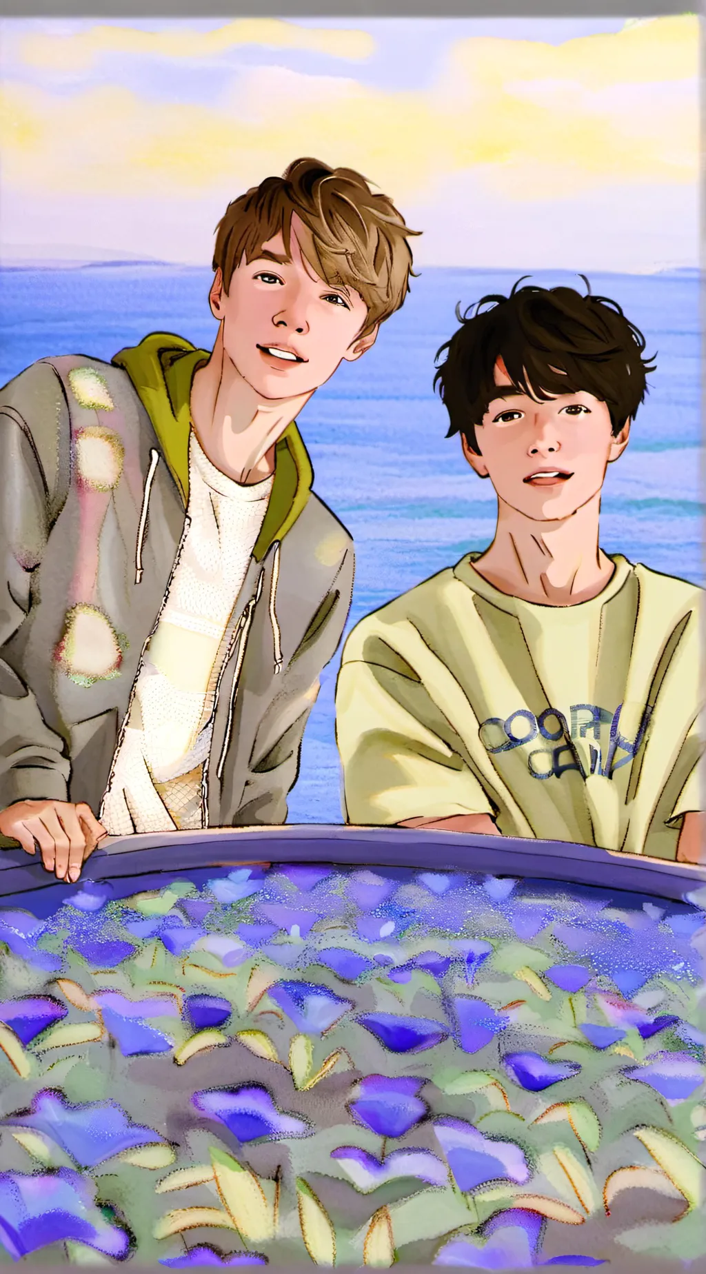ai character: sam and colby  background