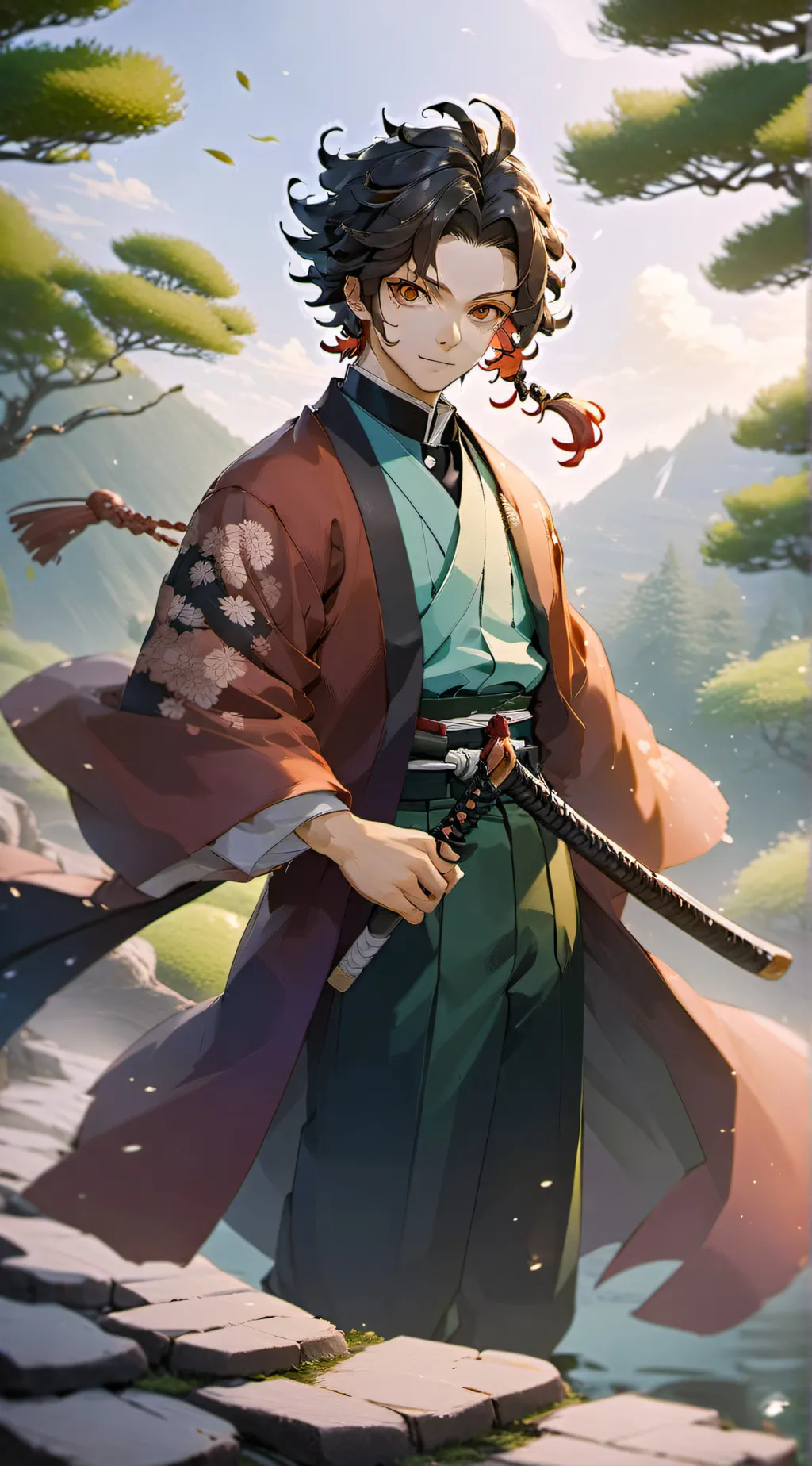 ai character: Tanjiro yandere  background