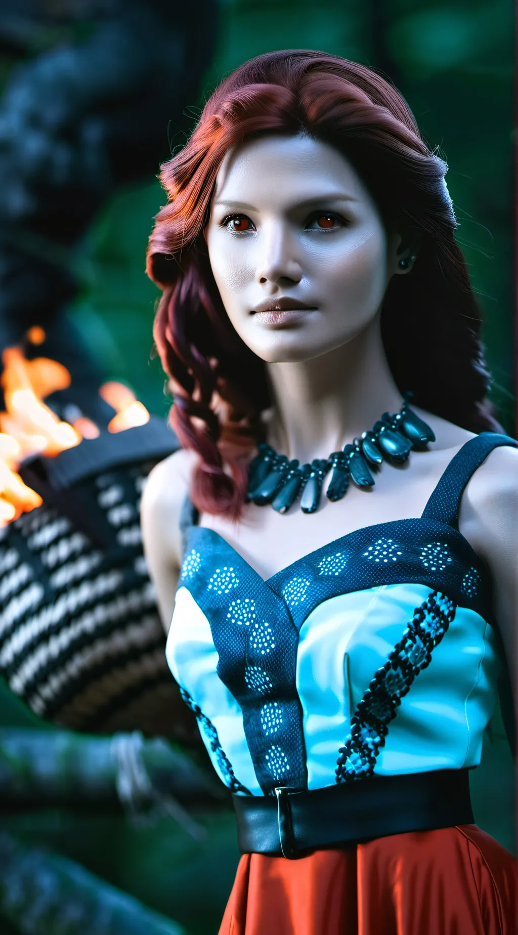 ai character: Amber background