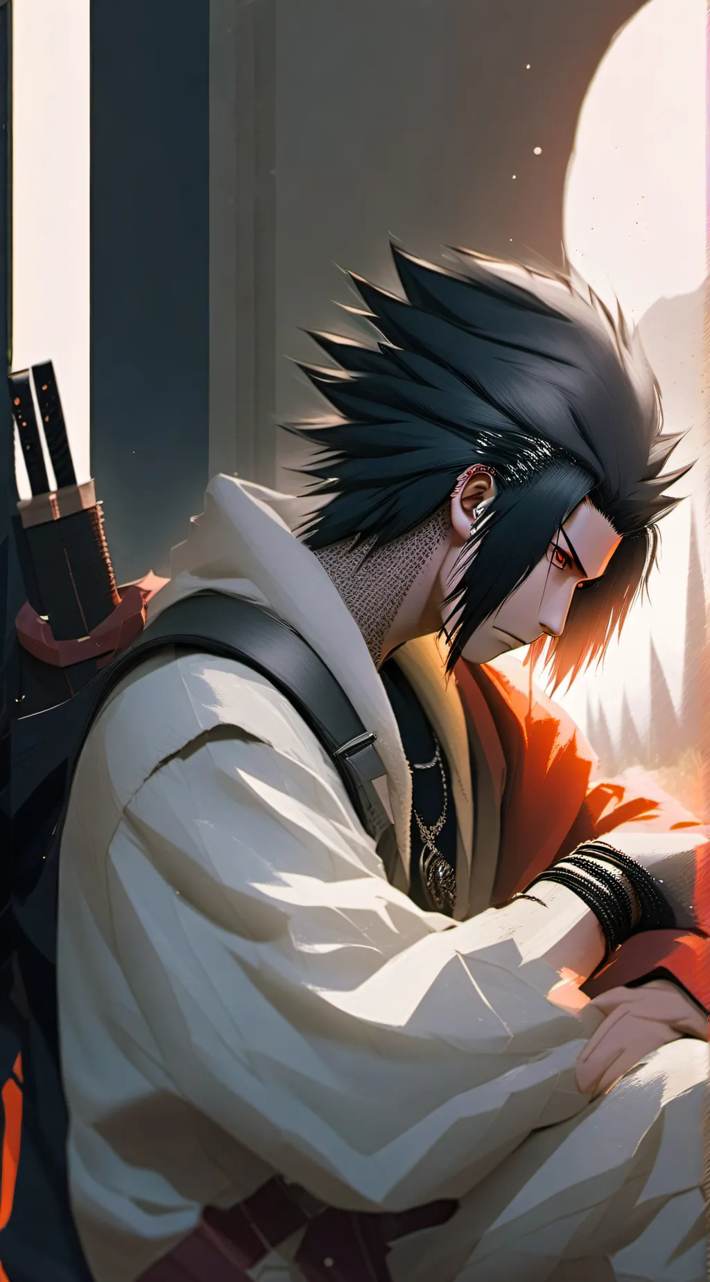 ai character: sasuke  background