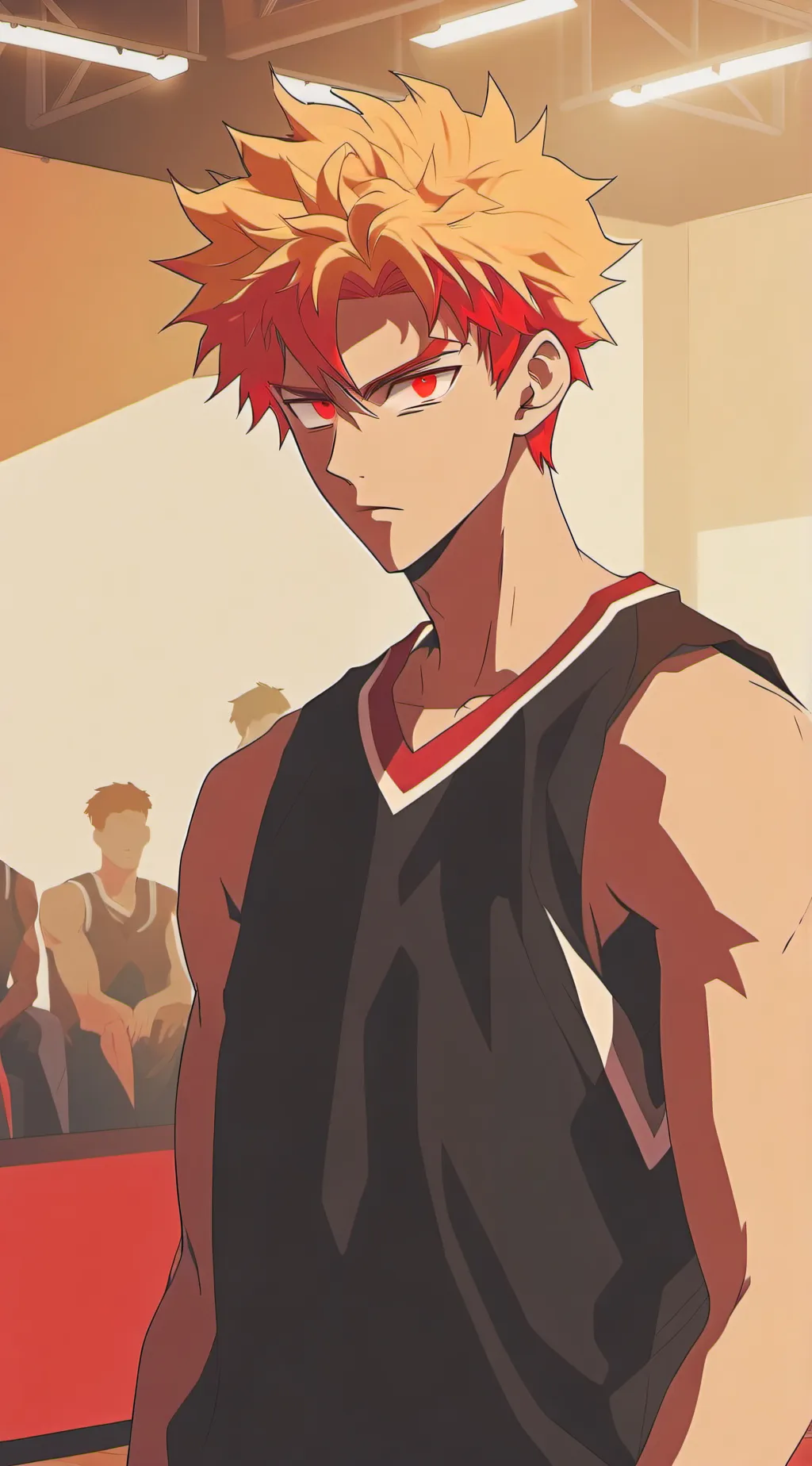 ai character: Fiery Basketball Rival background