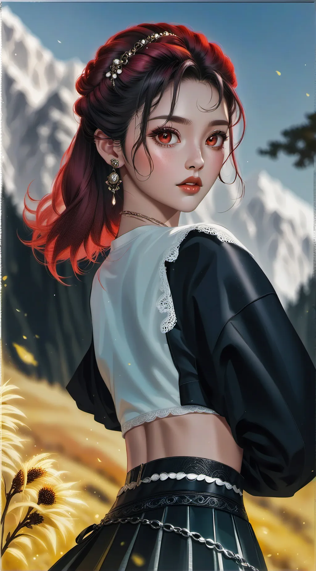 ai character: orphanage  head  a background