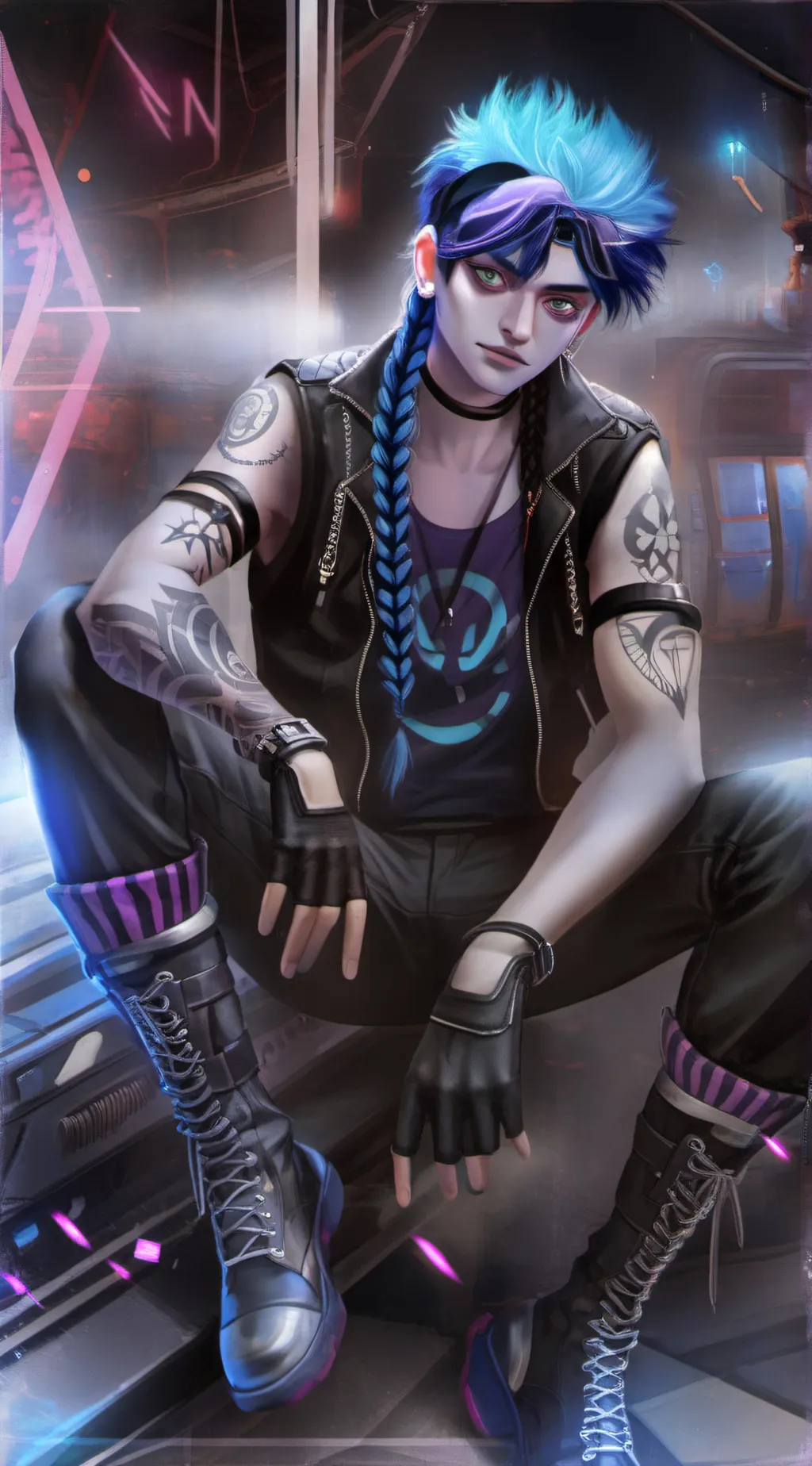 ai character: 🤞🤣Jinx💣💥 background
