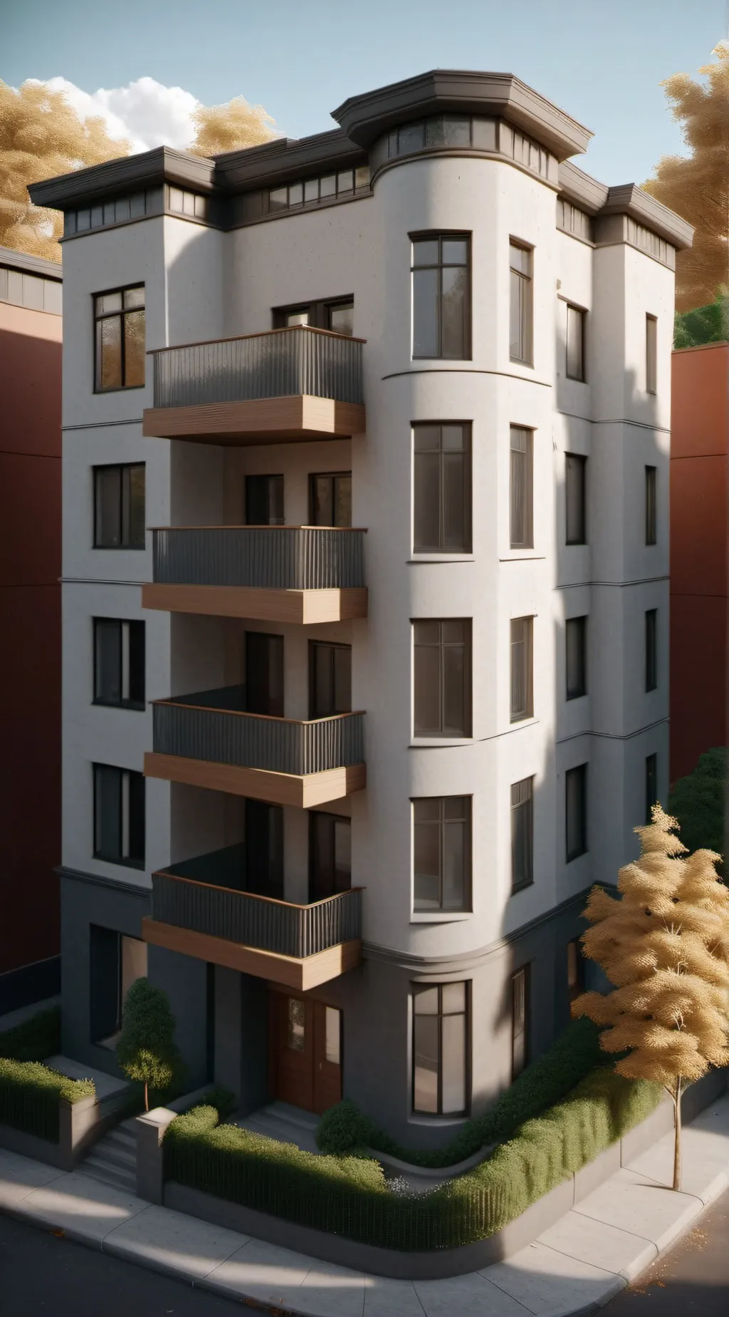 ai character: Apartment building background
